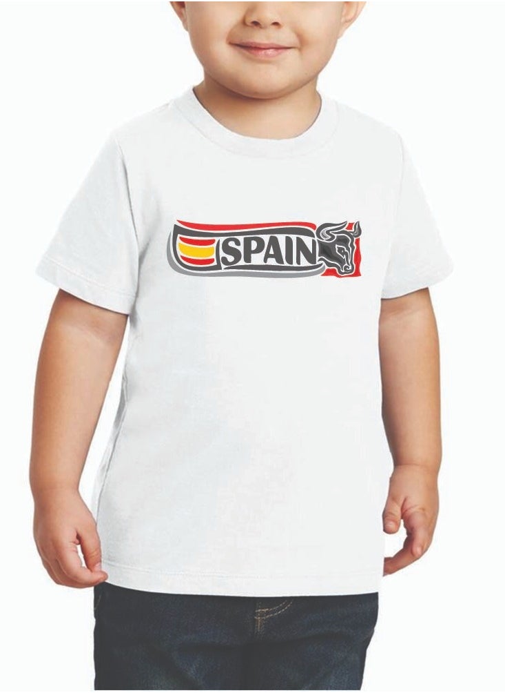 Generic - Spain Kids T-Shirt for Boys - Round Neck Short Sleeve Cotton T-Shirt - Soft and Comfortable Kids Boys Tshirt - Perfect for Spanish Souvenirs - Image 1