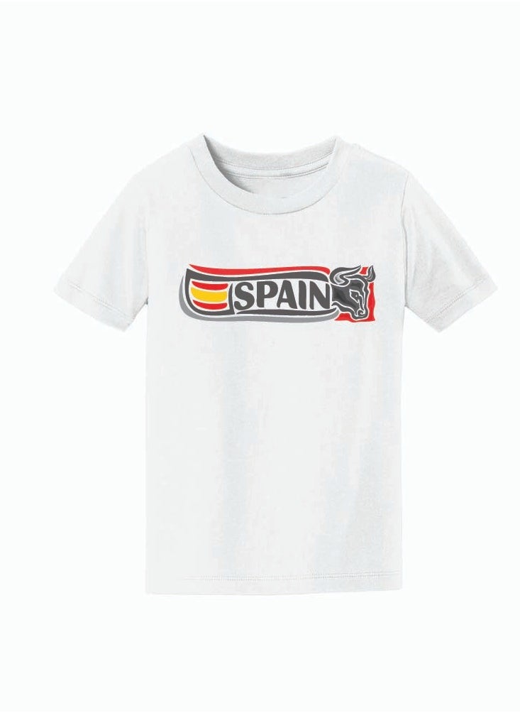Generic - Spain Kids T-Shirt for Boys - Round Neck Short Sleeve Cotton T-Shirt - Soft and Comfortable Kids Boys Tshirt - Perfect for Spanish Souvenirs - Image 1