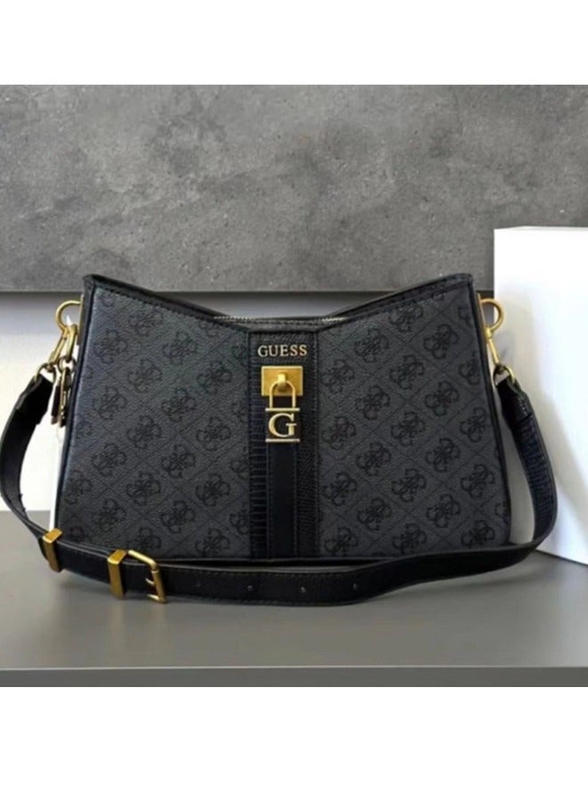 GUESS Printed Women's Hardware Hanging Decoration Zipper Shoulder Bag Handbag 30cm * 18.5cm * 8cm - Image 5