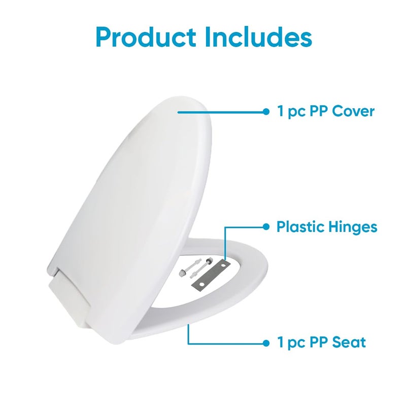 Parryware Parryware Casa Soft Close Seat Cover E83001C with Adjustable Hinges Ecofriendly Material with Superior Finish Round Shape Ultra White Colour Commode Seat Cover Antibacterial Technology - Image 3