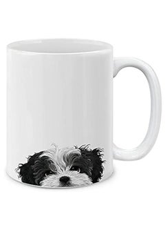 RYN Black White Shih Tzu Ceramic Coffee Mug Tea Cup, 11 OZ  - Image 1
