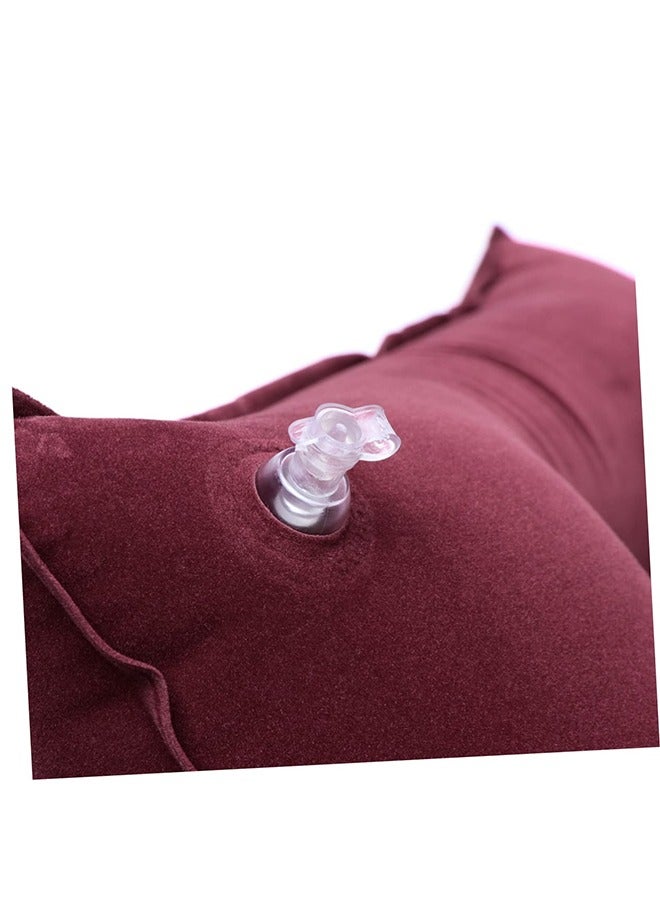 Generic Inflatable Pillow, 2 Pack Ultralight Camping Travel Pillow Desk Rest Neck Support for Hiking Backpacking Office, Wine Red - Image 2