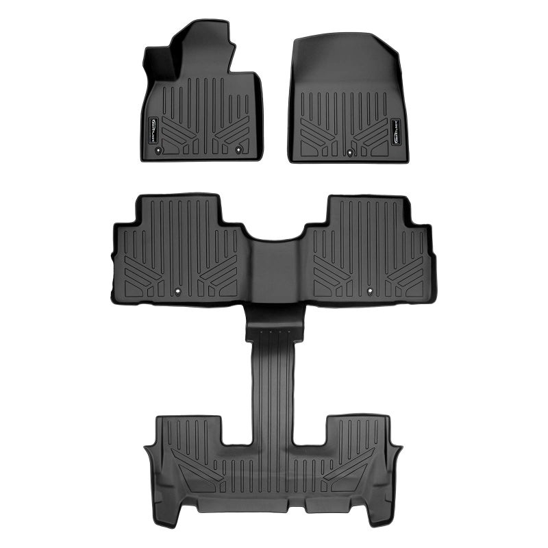 SMARTLINER Custom Fit Floor Mat 2 Row Liner Set Compatible with 20202025 Hyundai Palisade