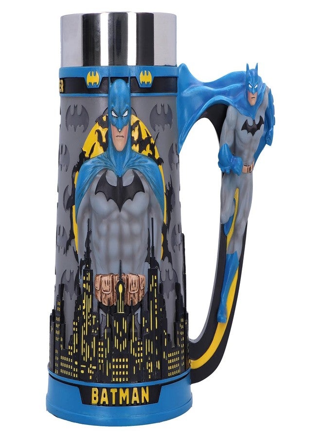 Nemesis Now DC Comics Merchandise Tankard, Hand-Painted Resin Beer Mug with Removable Insert, 15.5cm - Batman The Caped Crusader - Image 1