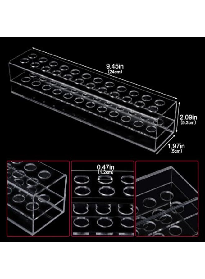 Wiojtry Acrylic Lip Liner Organizer Eyeliner Organizer 24 Standard Cosmetic Pencil Makeup Brush Makeup Display Case Refillable Container - Image 3