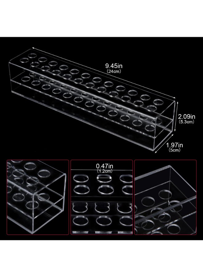 Wiojtry Acrylic Lip Liner Organizer Eyeliner Organizer 24 Standard Cosmetic Pencil Makeup Brush Makeup Display Case Refillable Container - Image 4