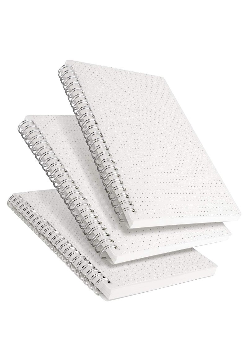Generic 3-Pack Dot Grid Notebooks - 160 s Each, Perfect for Work  School, 80 GSM Thick Paper, 5.7 x 8.3 Size - Image 1