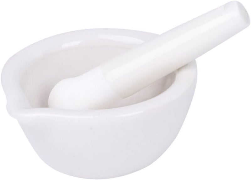 AUDBUA Porcelain Mortar and Pestle with Pour Spout Spice Herb Grinder Mixing Grinding Bowl Crusher Set - Image 1