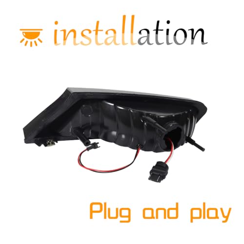 Tonsya For 2008 2009 2010 2011 2012 J-eep Liberty Front Parking turn signal lights Smoked Lens Amber/White 57010124AA-PFM, 57010125AA-PFM，‎CH2520145, CH2521145 - Image 5
