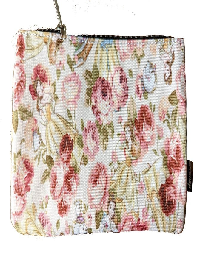 Loungefly Belle Character Floral AOP Cosmetic Pouch - Image 1