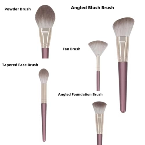 Coslifestore Makeup Brush Set (14 PCS) | Premium Synthetic Brushes for Foundation, Powder, Concealer, Eyeshadow & Blush | Professional Face Makeup Brushes with Black Case | Soft Feathered Bristles for Cream & Liquid Formulas - Image 4