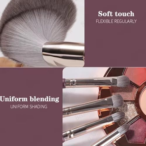 Coslifestore Makeup Brush Set (14 PCS) | Premium Synthetic Brushes for Foundation, Powder, Concealer, Eyeshadow & Blush | Professional Face Makeup Brushes with Black Case | Soft Feathered Bristles for Cream & Liquid Formulas - Image 3
