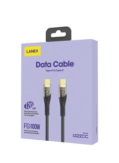 LANEX LS22CC 100W TYPE-C TO C TRANSPARENT DATA CABLE 1.2M - pzsku/Z64A53F1A6E1FAE3F05E6Z/45/_/1739140746/001aa61d-87d8-42f4-99f7-5867d0b641f3