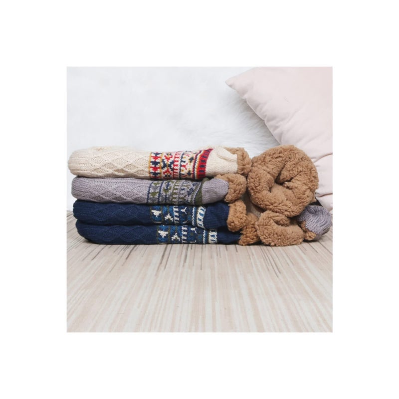 Barakah جوارب منزلية للنساء والرجال، جوارب مبطنة بفليس شيربا، جوارب غير قابلة للانزلاق، جوارب منزلية ناعمة، جوارب دافئة للسرير، جوارب شتوية مريحة، نعال دافئة للمنزل - Image 3