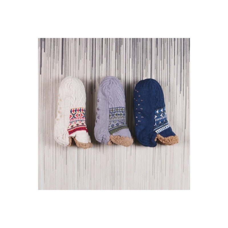 Barakah جوارب منزلية للنساء والرجال، جوارب مبطنة بفليس شيربا، جوارب غير قابلة للانزلاق، جوارب منزلية ناعمة، جوارب دافئة للسرير، جوارب شتوية مريحة، نعال دافئة للمنزل - Image 2