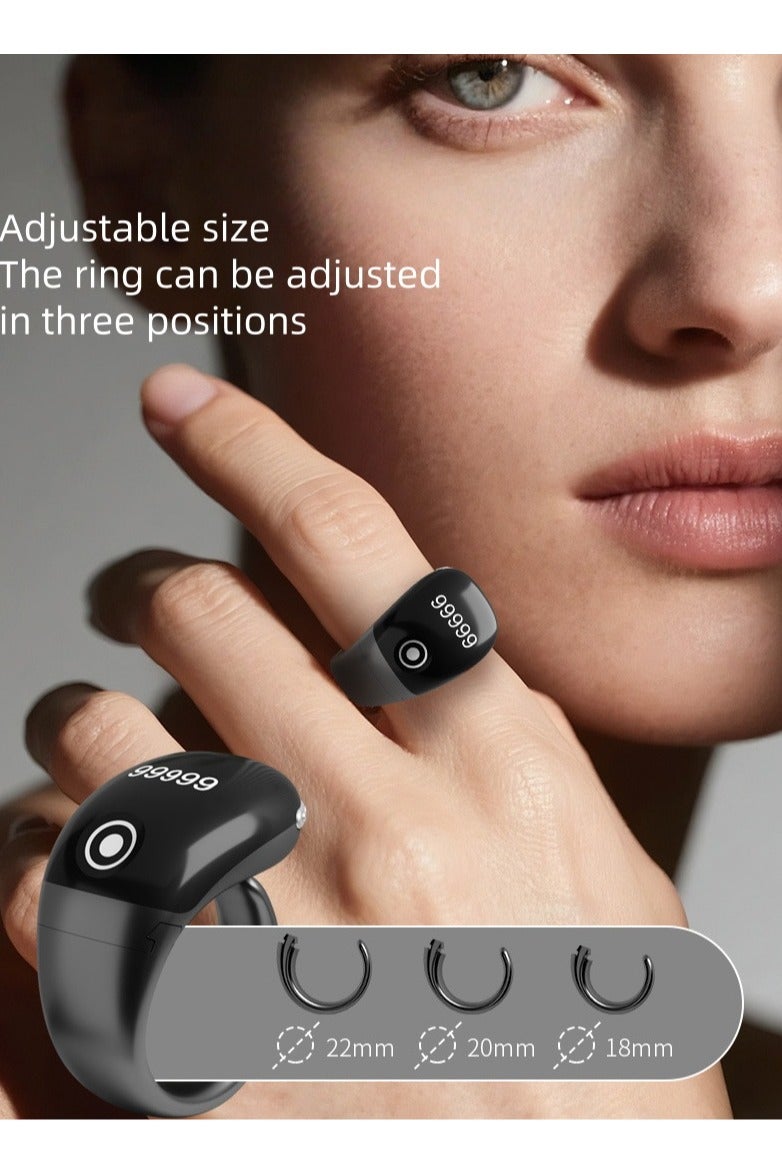 أفضل ذروة خاتم صلاة ذكي، موديل جديد، شاشة لمس، عداد تسبيح، بطارية كبيرة، شاشة OLED، خاتم ساعة رقمية، خاتم خرز تسبيح، مسبحة إلكترونية، خاتم استغفار، تسبيح إلكتروني، تسبيح ذكي، خاتم تسبيح، تسبيح إلكتروني، هدية رمضان، هدية عيد الفطر وارتداء يومي، للرجال والنساء، يتضمن الخاتم الرجالي 3 أحجام متوافقة (18 مم/20 مم/22 مم) تذكير بأوقات الصلاة مع تذكير بالاهتزاز، عداد تسبيح واتصال بلوتوث - Image 2