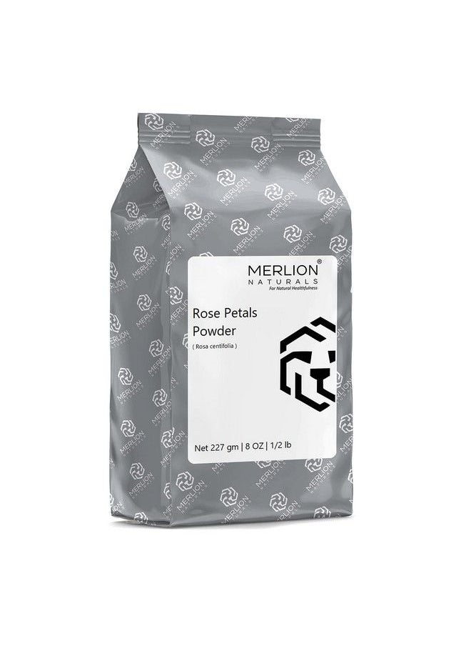 MERLION NATURALS - بودرة بتلات الورد من Merlion Naturals؛ روزا سنتيفوليا؛ صالحة للأكل؛ مثالية للشعر والوجه (227 جرام) - Image 1