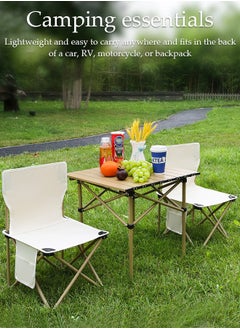 DUNISO 5PCS Folding Table and Chairs Set, Portable Picnic Square Table with 4 Seats,Camping Table with Easy Carrying Bag for Outdoor Camping Picnic BBQ, Party and Dining  - Image 5