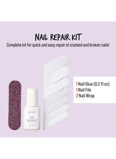 Nail Repair Kit For Damage Nails Broken Cracked And Weak Nails Biotin Infused Nail Glue Nail File And 2 Nail Wraps Made In Korea - pzsku/Z64A57933E9CD4DAAE166Z/45/_/1721027471/37f152d9-60d1-425c-b9bf-563c7cff1a79