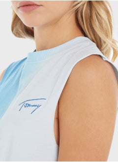 TOMMY JEANS Crew Neck Color Block Logo Tank  - Image 3