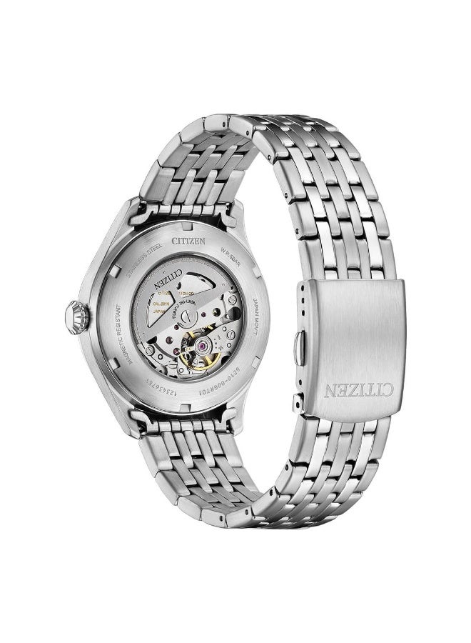 سيتيزن Automatic Men's Watch NJ0240-55E, 40 mm Black Dial, Stainless Steel Case & Bracelet, 50 m WR - Image 3