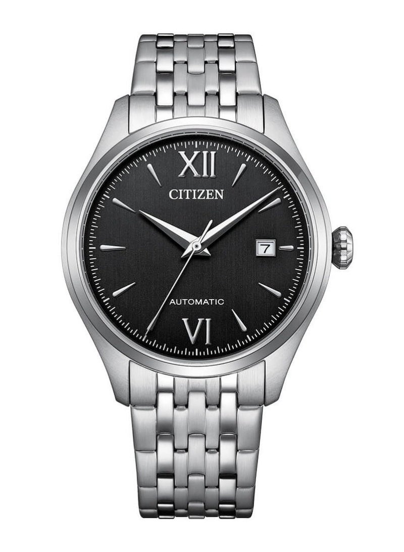 سيتيزن Automatic Men's Watch NJ0240-55E, 40 mm Black Dial, Stainless Steel Case & Bracelet, 50 m WR - Image 1