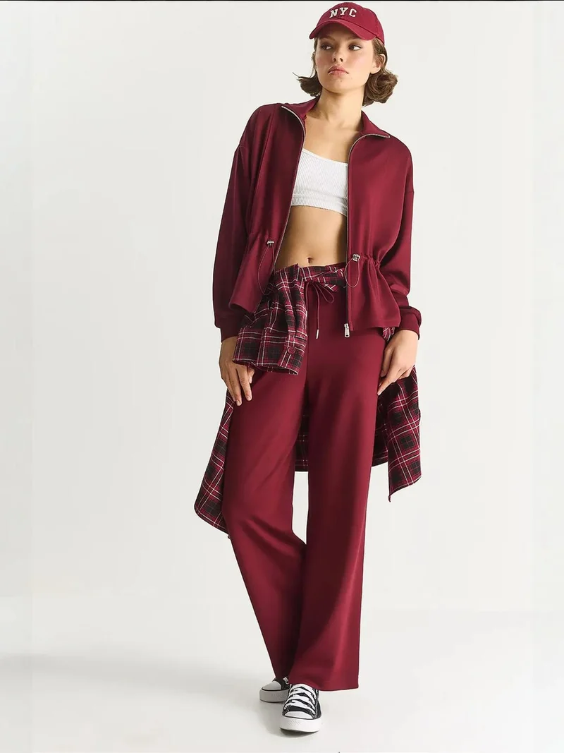 LUCCI Fitted Long Sleeve Jacket and Flare Pants Co-ord Set