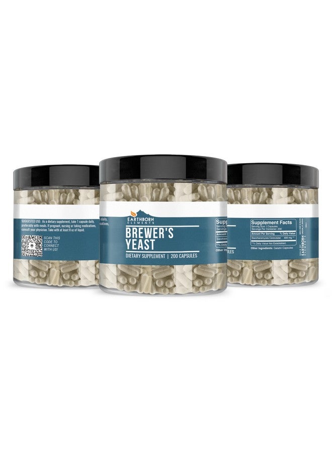 Earthborn Elements Brewer's Yeast 200 Capsules, Pure & Undiluted, No Additives - Image 4