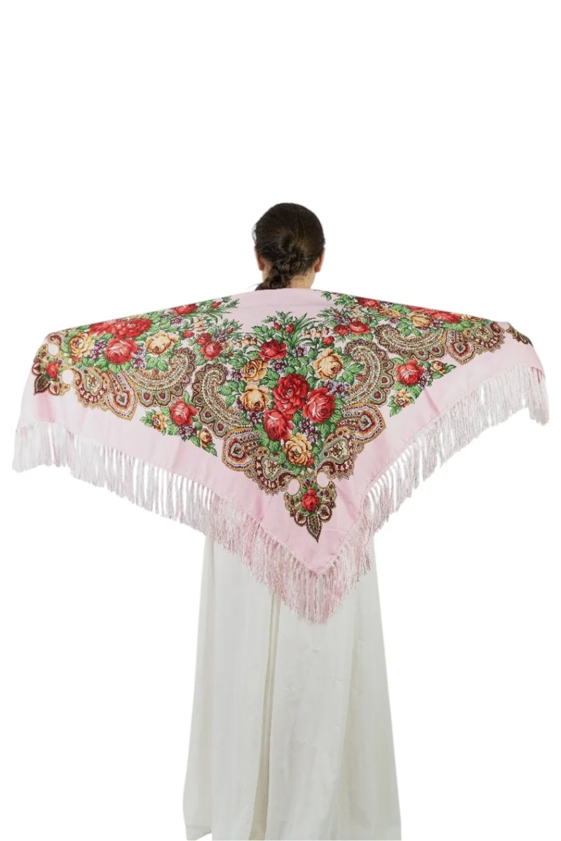 دىدانيالا Jira Women's Eastern European Cotton Tassel Shawl