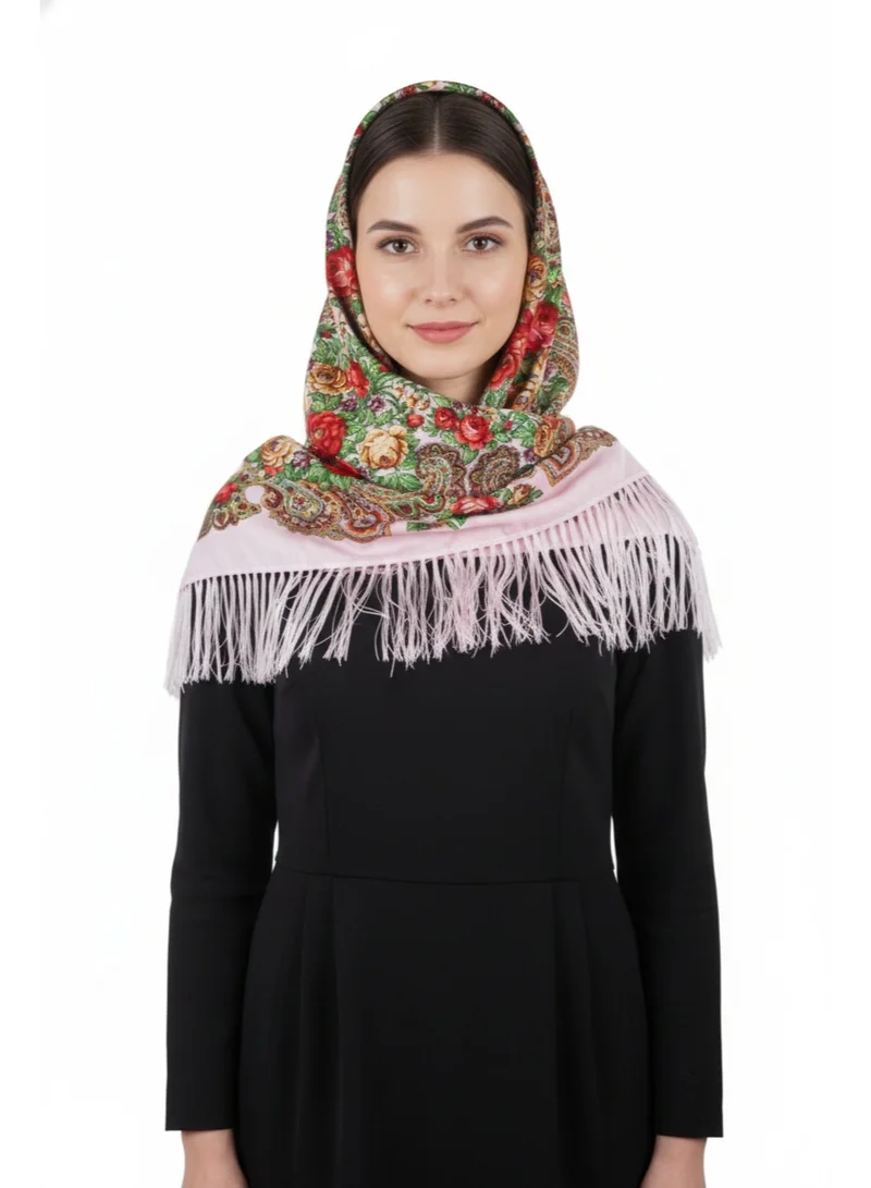 D'Daniela Jira Women's Eastern European Cotton Tassel Shawl