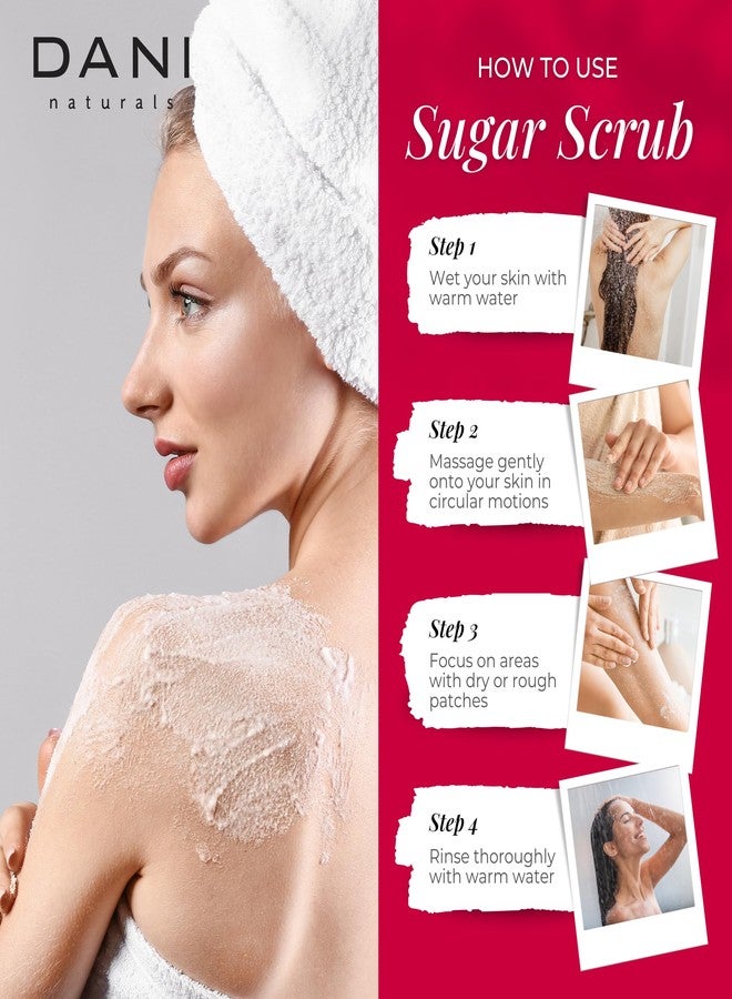 DANI Naturals Exfoliating Sugar Scrub - Citrus Rose - Organic Cane Sugar & Shea Butter - Deep Hydration & Gentle Exfoliation for Smooth, Radiant Skin - 14 oz - Image 4