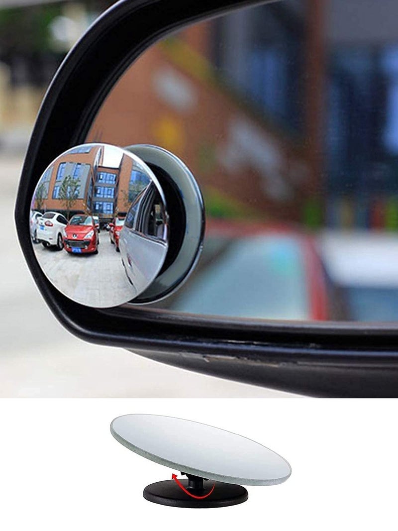 Detachi 3R-240 360° Round Shape Blind Spot For Car ORVM Mirror-Pack of 2, Rear View Adjustable Wide Angle Frameless Convex, Parking Mirror, Water-Resistant, Easy Installation For Cars,Trucks & Bikes - Image 5