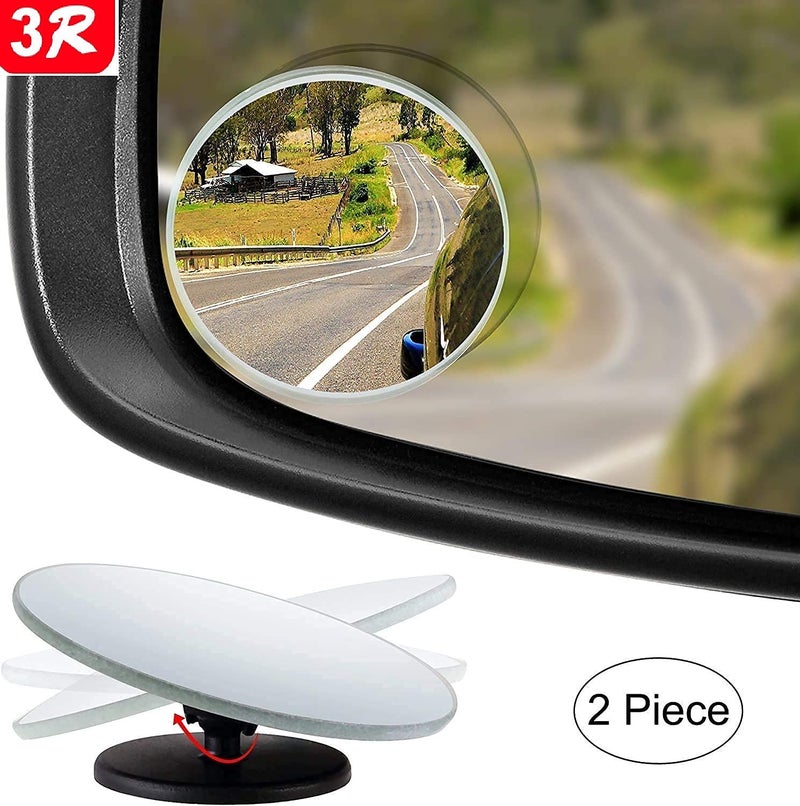 Detachi 3R-240 360° Round Shape Blind Spot For Car ORVM Mirror-Pack of 2, Rear View Adjustable Wide Angle Frameless Convex, Parking Mirror, Water-Resistant, Easy Installation For Cars,Trucks & Bikes - Image 4