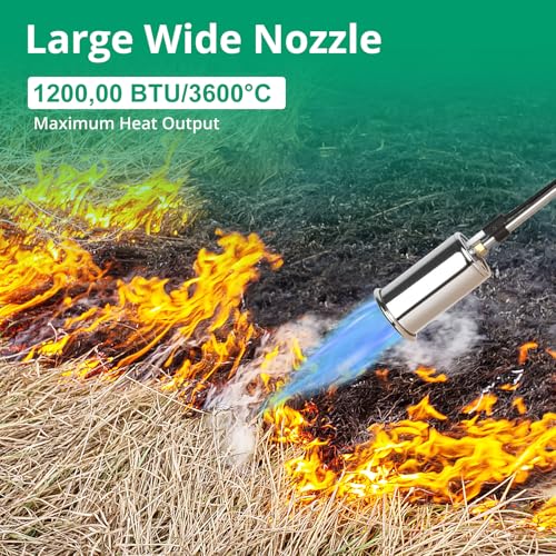 Sondiko Propane Torch Weed Burner, High Output Weed Torch Flamethrower, 30" Detachable Long Arm Heavy Duty Blow Torch For Garden, Wood, Ice, Snow, Melting(PROPANE TANK NOT INCLUDED) - Image 2