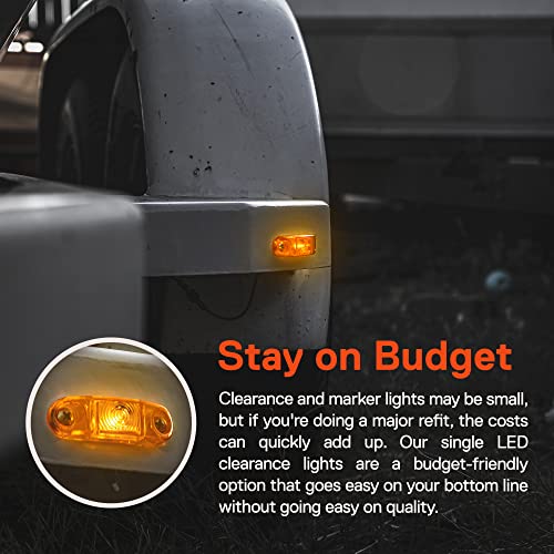 ONLINE LED STORE TRUE MODS 4pc 2.5" Amber LED Trailer Marker Light Kit [DOT FMVSS 108] [SAE P2] [Surface Mount] [Waterproof IP67] Side Marker Lights for Trailer Truck - Image 3