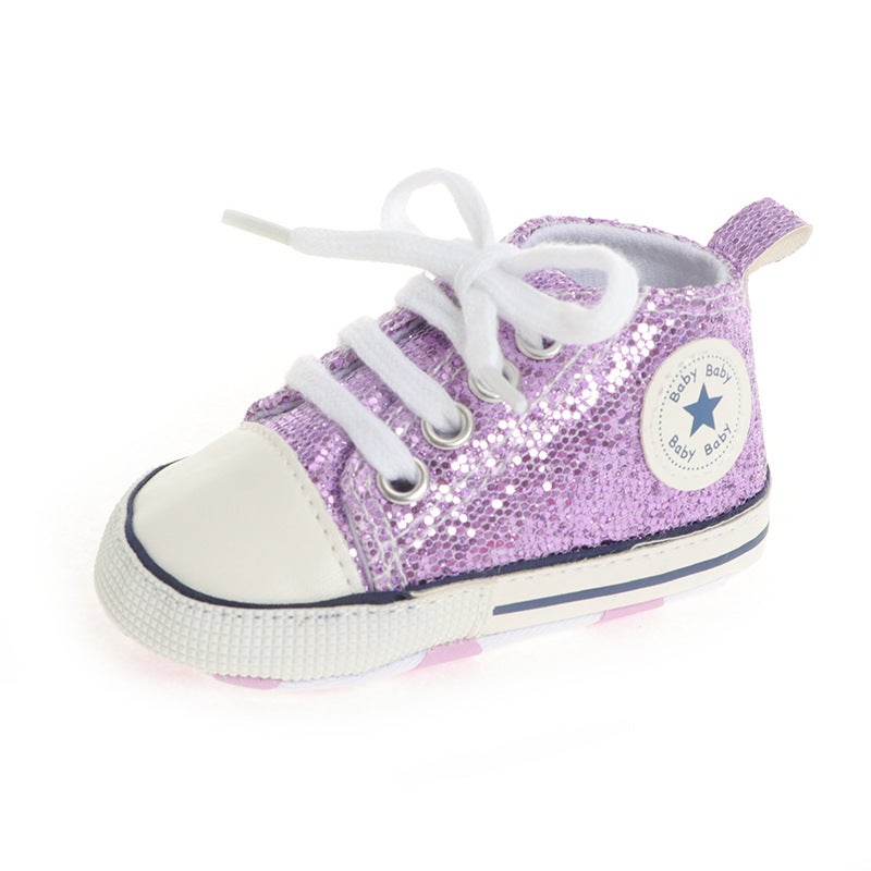 Baby Sneakers Canvas Shoes Special Sale Dark purple 