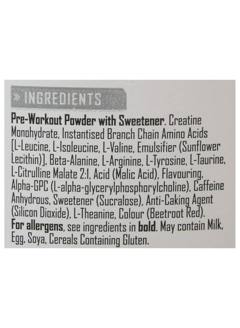 Charge, All in One Pre Workout for performance and focus and fully dosed formulation 20 servings,200mg caffeine, 2000mg beta alanine and 3000mg creatine - Sour Watermelon 300g