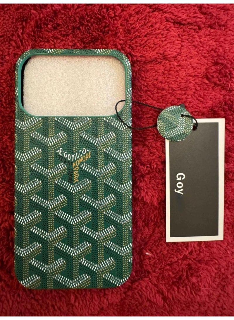 iPhone 17 Pro Max Luxury Patterned Shockproof Case Green