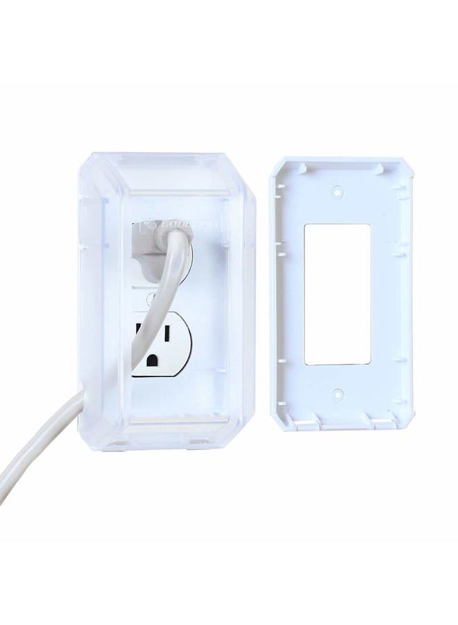 Eudemon Baby Safety Electrical Outlet Cover Box Childproof Large Plug Cover for Babyproofing Outlets Easy to Install & Use (Transparent) - Image 1