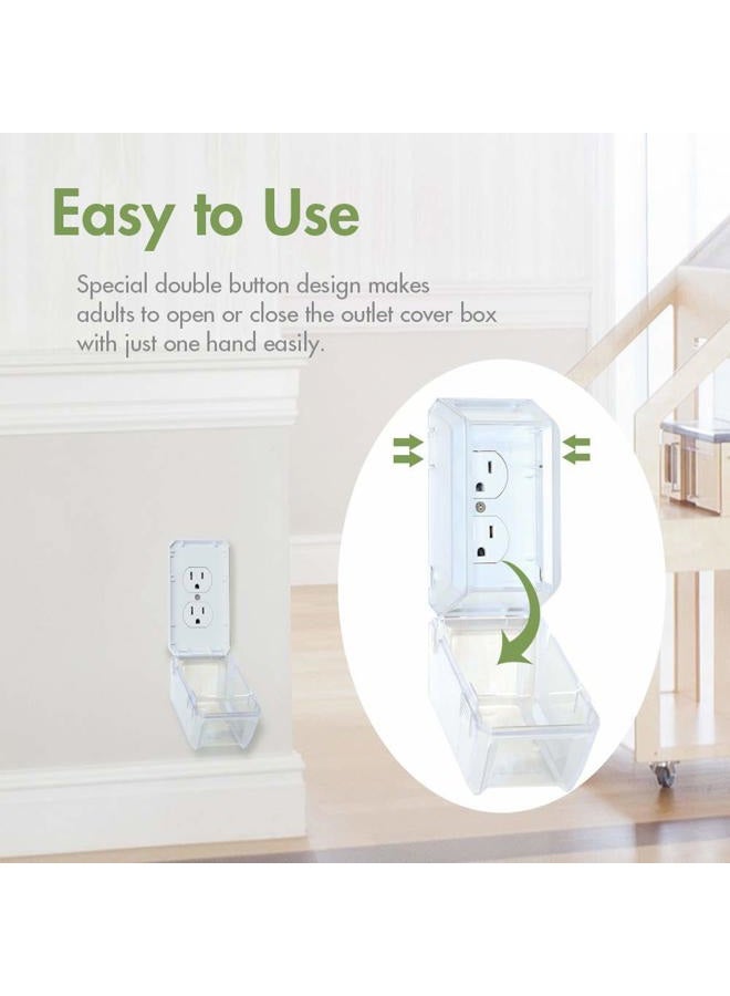 Eudemon Baby Safety Electrical Outlet Cover Box Childproof Large Plug Cover for Babyproofing Outlets Easy to Install & Use (Transparent) - Image 5