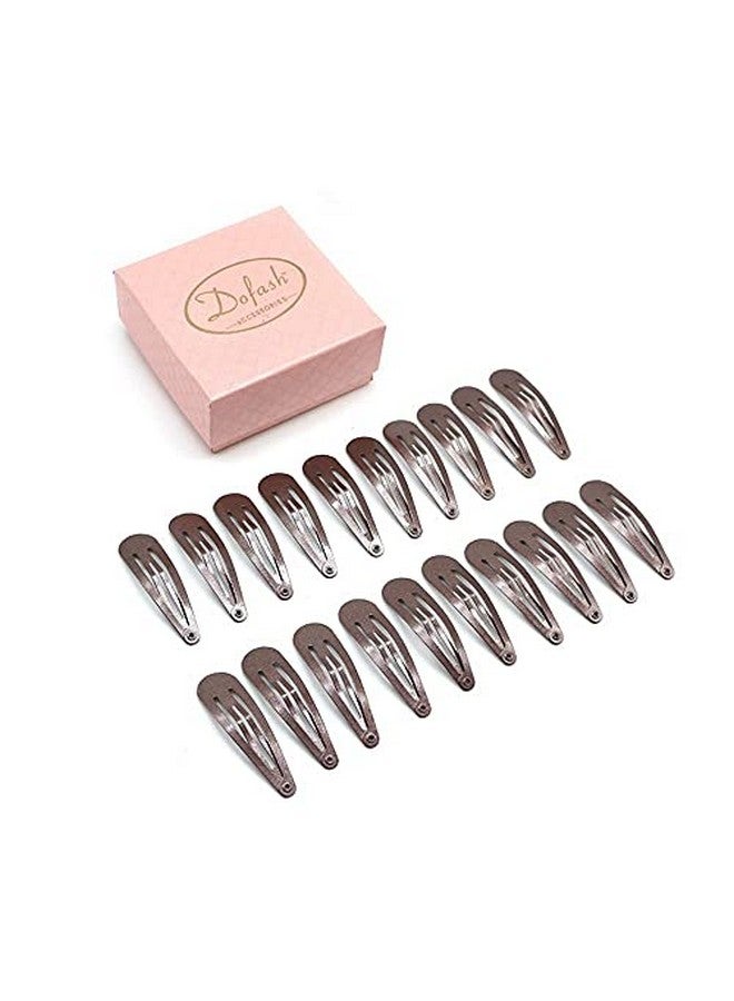 Dofash 5Cm/2In Snap Hair Clips Metal Hair Clips Hair Accessories Hair Clips For Women 20Pcs (Brown) - Image 1