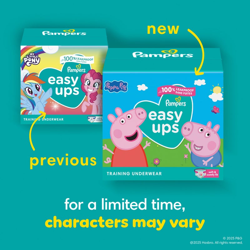 Pampers Training Pants - Easy Ups Girls & Boys - Size 4T-5T, 56 Count, Peppa Pig Potty Underwear (Packaging May Vary) - Image 2