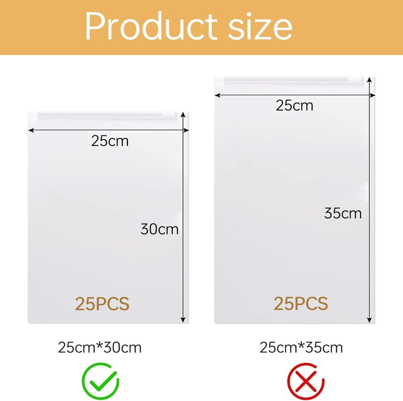 Maykela Packing Bag,Large Thickened Comforter Quilt Storage Bag Vest Plastic Storage Bags for Moving Collection Carrying Luggage Clothes Storage Bags White-2, 25 * 30cm - Image 2