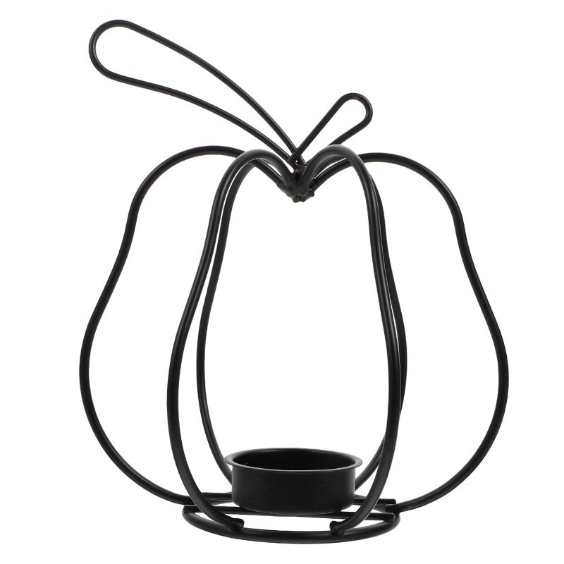 2 pcs Iron Candlestick Retro Iron Wrought Candle Holder Dinner Table Ornament - Image 1
