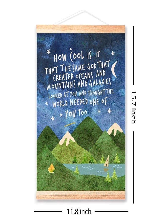 Littlefa Same God Creation Poster Hanger Frame for Nursery Teen Boys Room Bedroom Wall Decor,Inspirational Christian Boy Mountain Canvas Wall Art Poster Print Wall Hanging 16x12in - Image 2