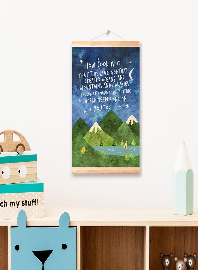 Littlefa Same God Creation Poster Hanger Frame for Nursery Teen Boys Room Bedroom Wall Decor,Inspirational Christian Boy Mountain Canvas Wall Art Poster Print Wall Hanging 16x12in - Image 4