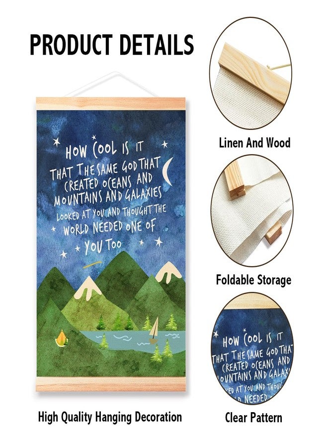 Littlefa Same God Creation Poster Hanger Frame for Nursery Teen Boys Room Bedroom Wall Decor,Inspirational Christian Boy Mountain Canvas Wall Art Poster Print Wall Hanging 16x12in - Image 3