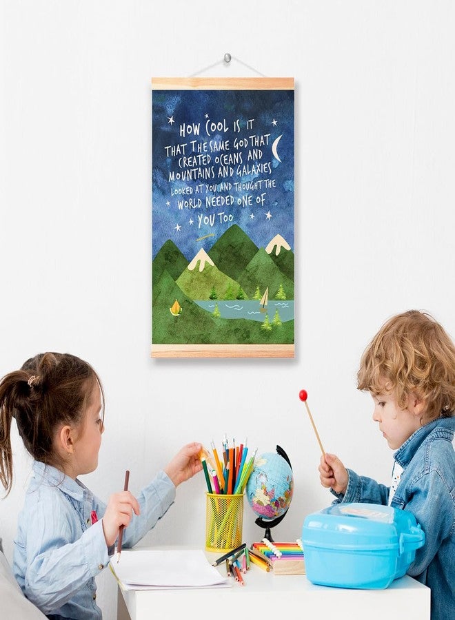 Littlefa Same God Creation Poster Hanger Frame for Nursery Teen Boys Room Bedroom Wall Decor,Inspirational Christian Boy Mountain Canvas Wall Art Poster Print Wall Hanging 16x12in - Image 5