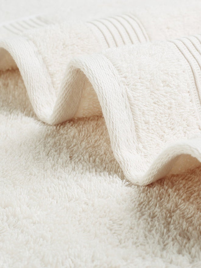 FIELDCREST 6-Piece Plain Bath Towel 500 Gsm White Sand - Image 2
