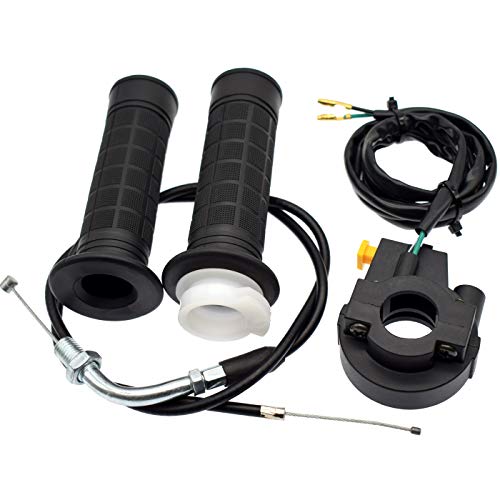Riyitauto Twist Throttle and 36" Cable Handle Grip Kill Switch Set for 7/8" 22mm Handlebar 49cc 66cc 80cc Engine Motorized Bicycle Push Bike - Image 1